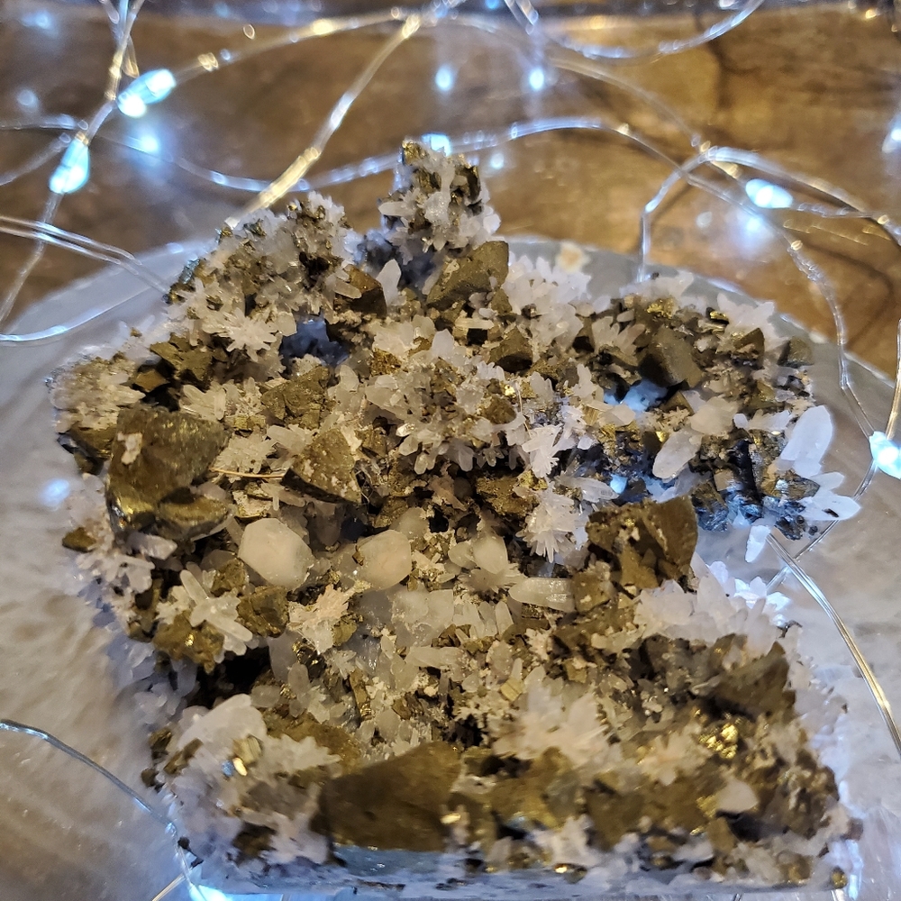 Pyrite and Quartz Specimen Crystal